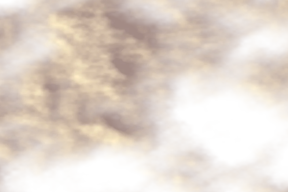 The cloud pass: procedural dawn cloud field, rendered alone